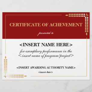 Certificate of Achievement