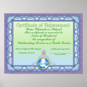 Certificate of Acievement (Christian) Poster