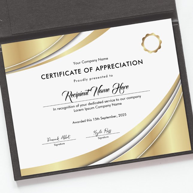 Certificate of Appreciation (Certificate of Appreciation)