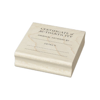 Certificate of Authenticity Fill In Rubber Stamp