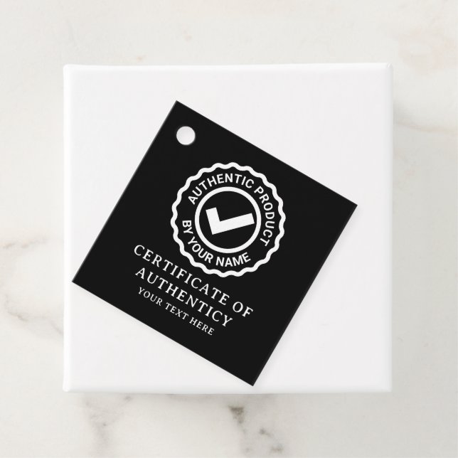 Certificate of Authenticity genuine jewellery tags (In Situ)