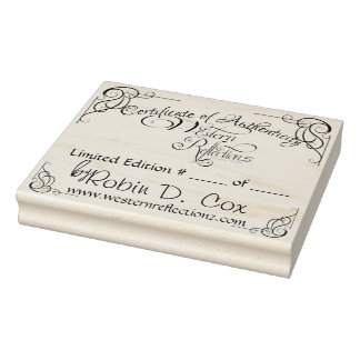 Certificate of Authenticity ~ Limited Edition Rubber Stamp