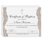 Certificate of Baptism, Baby Dedication
