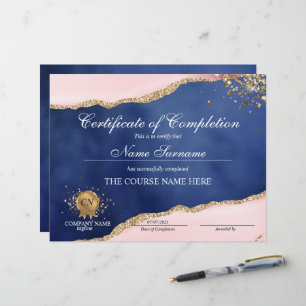 Certificate of Completion Award Course Completion
