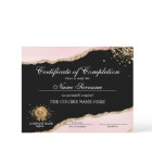 Certificate of Completion Award Course Completion