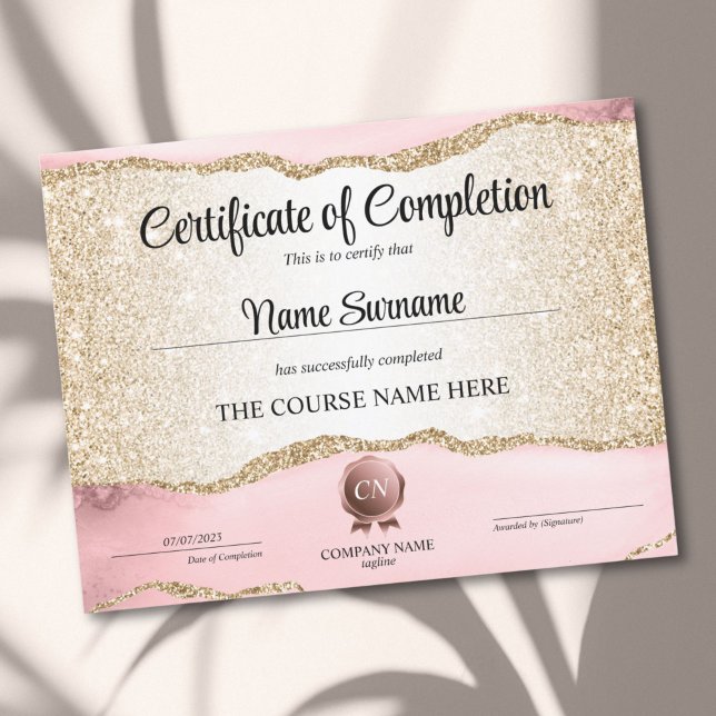 Certificate of Completion Award Course Completion (Creator Uploaded)