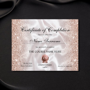 Certificate of Completion Award Course Completion