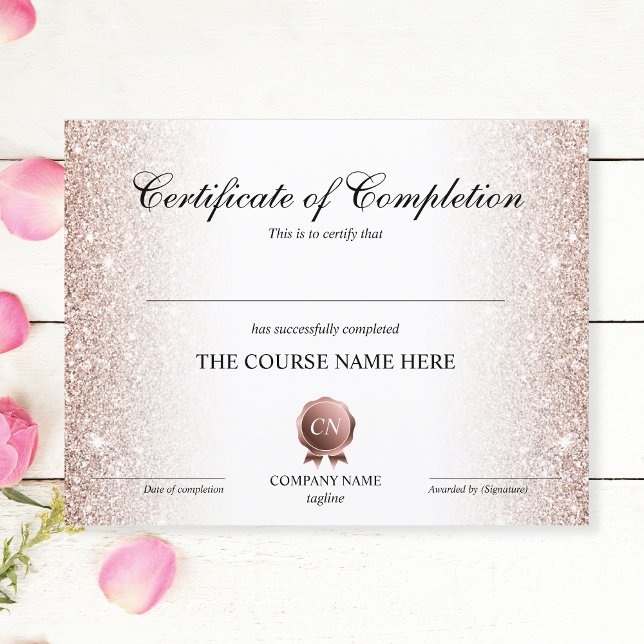 Certificate of Completion Award Course Completion (Creator Uploaded)