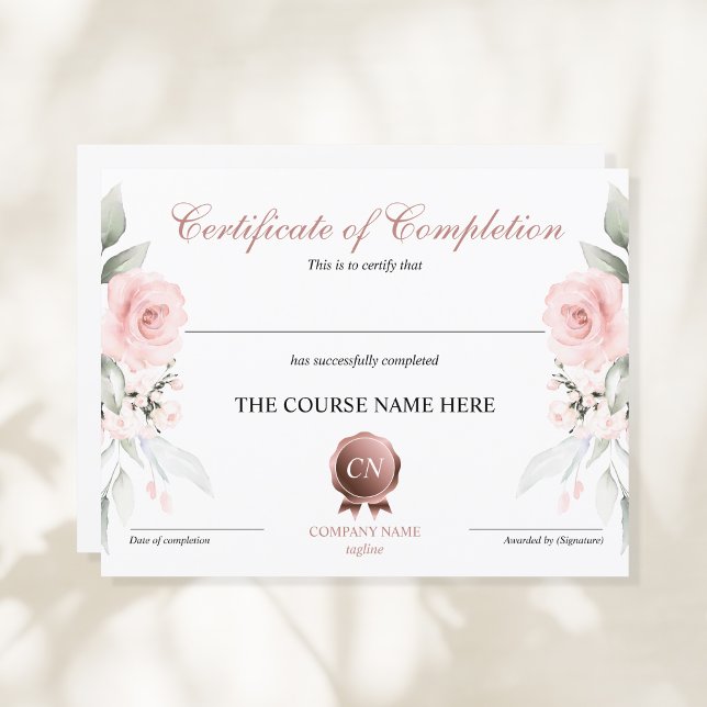 Certificate of Completion Award Course Completion (Creator Uploaded)