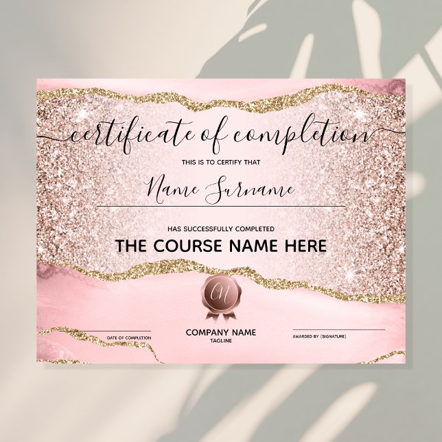 Certificate of Completion Award Course Completion  (Creator Uploaded)