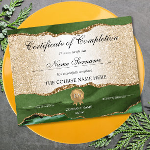 Certificate of Completion Award Course Completion