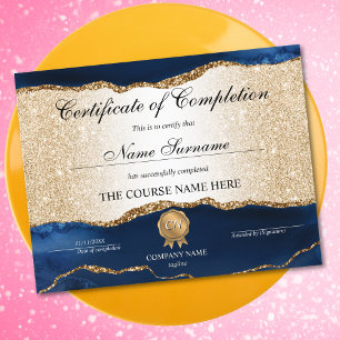 Certificate of Completion Award Course Completion