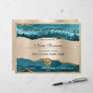 Certificate of Completion Award Course Completion