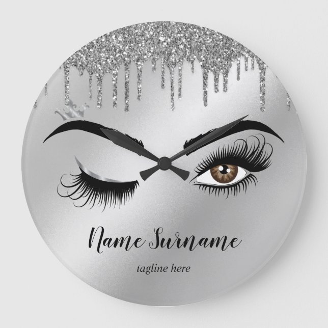 Certificate of Completion Award lashes Course Large Clock (Front)