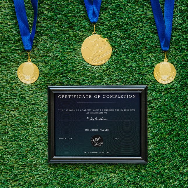 Certificate of Completion Modern Black Masculine (Creator Uploaded)