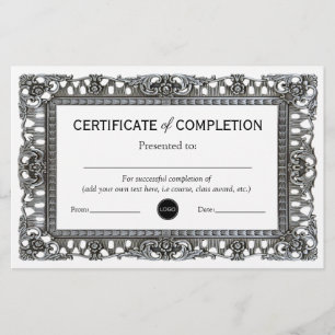 Certificate of Completion Personalised Award