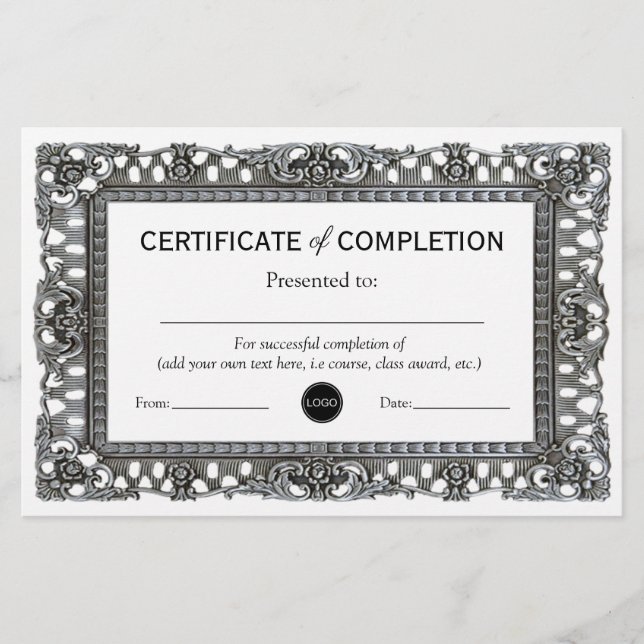 Certificate of Completion | Personalised Award (Front)