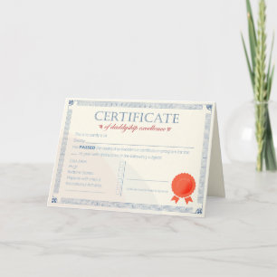 Certificate of Daddyship Excellence: Teen-Approved Holiday Card