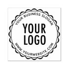 Certificate Seal Logo Rubber Stamp Round Scalloped