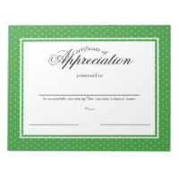 Certificates of Appreciation