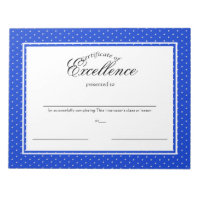Certificates of Excellence
