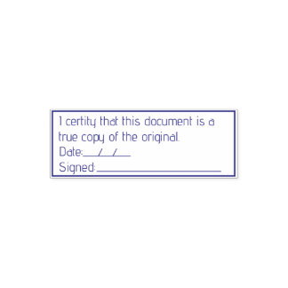 Certification of Document as True Copy Self-inking Stamp