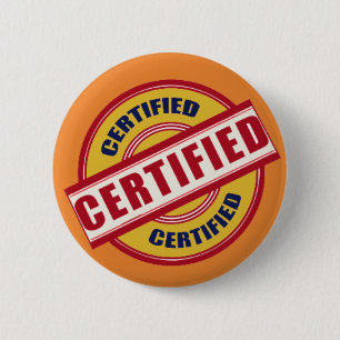 certified 6 cm round badge