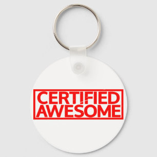 Certified Awesome Stamp Key Ring