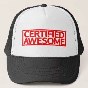 Certified Awesome Stamp Trucker Hat