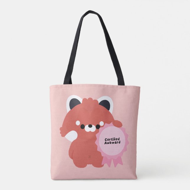 Certified Awkward Red Panda Tote Bag (Back)