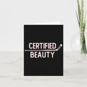 Certified Beauty Funny Ice Hockey Slang Wheel Snip Card
