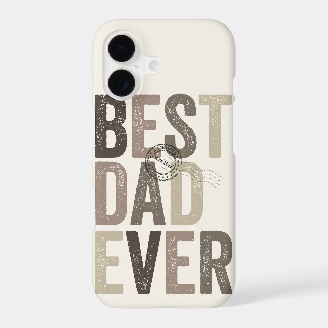 Certified Best Dad Ever Father's Day Typography (Back)