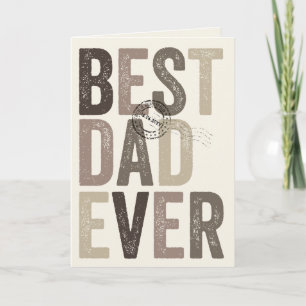 Certified Best Dad Ever Father's Day Typography Card
