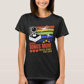 Certified Bonus Mum Retro Gaming Press Start T-Shirt