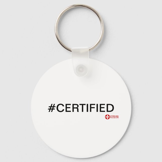 #CERTIFIED button Key Ring (Front)