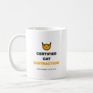 Certified Cat Distraction Funny Cat Mug