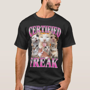 Certified cat graphic bootleg funny gen z humor T-Shirt
