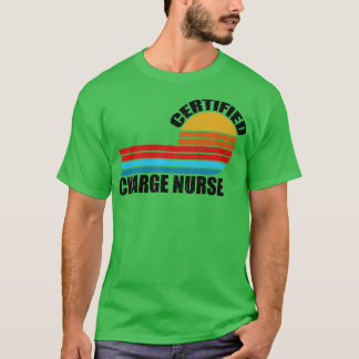 Certified Charge Nurse retro vintage job title T-Shirt