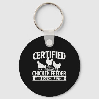 Certified Chicken Feeder And Egg Collector - Chick Key Ring