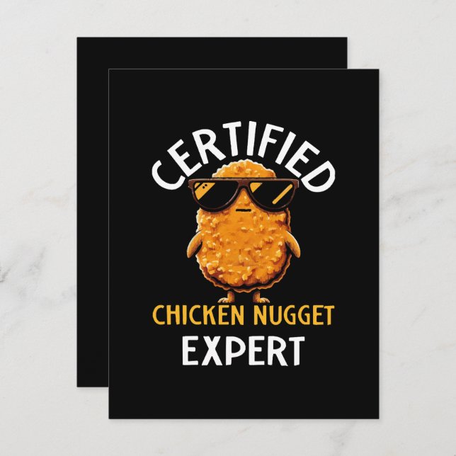  Certified Chicken Nugget Expert Card (Front/Back)