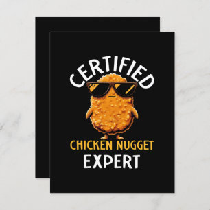 Certified Chicken Nugget Expert Enclosure Card