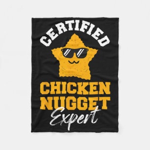 Certified Chicken Nugget Expert - Funny Kids Toddl Fleece Blanket