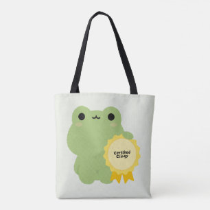 Certified Clingy Frog Tote Bag