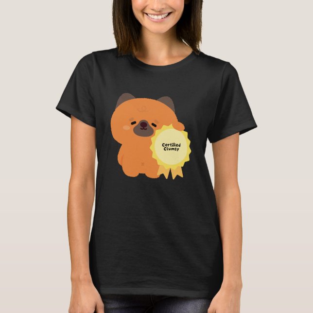 Certified Clumsy German Shepherd Puppy T-Shirt (Front)