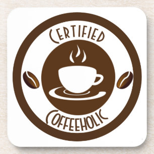 Certified CoffeeHolic Stamp Classic Coaster