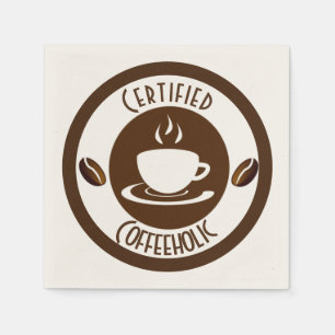 Certified CoffeeHolic Stamp Napkin