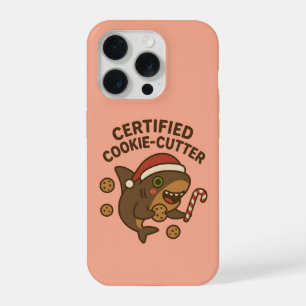 Certified Cookie-Cutter Funny Christmas Shark Pun iPhone 15 Pro Case