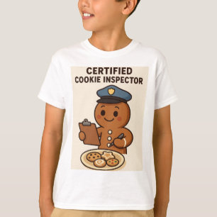 Certified Cookie Inspector Gingerbread Man T-Shirt