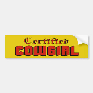 Certified Cowgirl Bumper Sticker