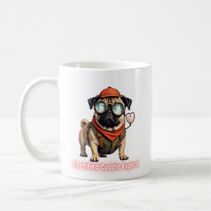 Certified Cuddle Expert Mug – Funny Pug Lover 